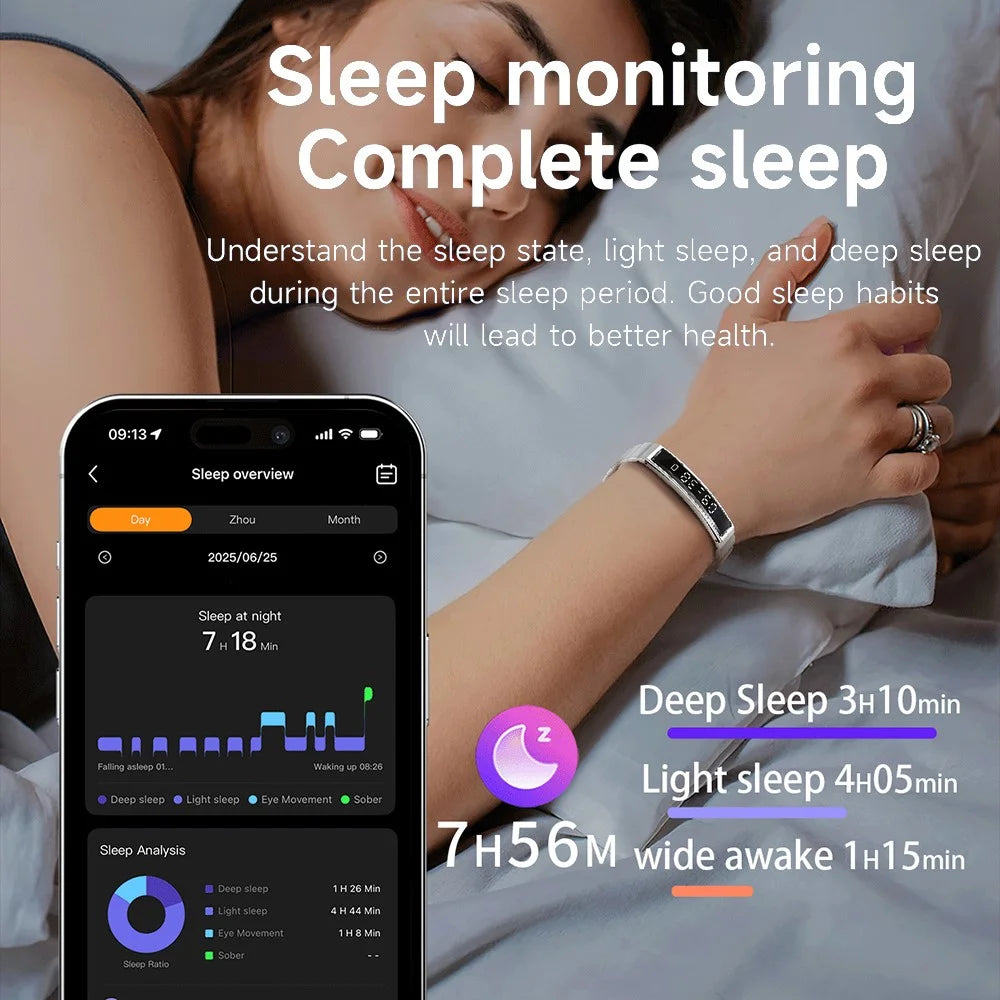 B3 Smart Bracelet Couples Step Counter Heart Rate Health Monitor Waterproof Sports Wristband with Dual Strap - Gold - 6