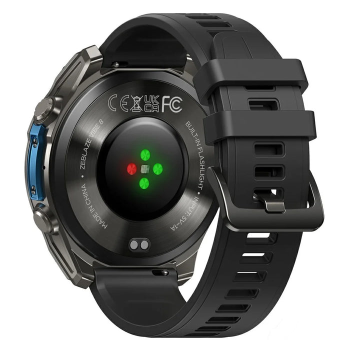 ZEBLAZE Vibe 8 1.43 Inch Smart Watch Health Monitoring Bluetooth-compatible Calling Outdoor Sports Watch with Flashlight - Black - 2