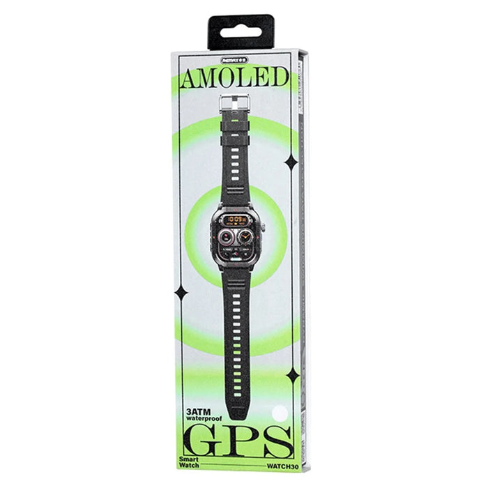 REMAX WATCH30 AMOLED GPS Outdoor Smart Watch For Sports Tracking Health Monitoring Waterproof Watch - Silver - 3