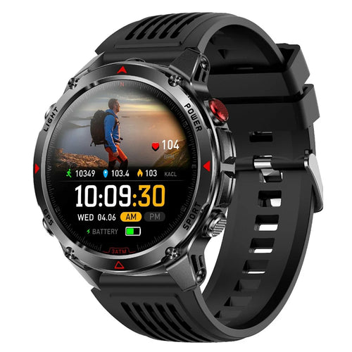 HT37 Bluetooth-compatible Smart Watch Waterproof Fitness Tracker with Blood Pressure / Heart Rate Monitor - Black - 1