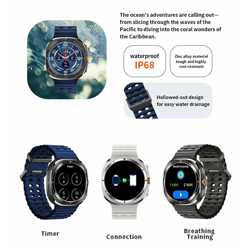 HD8 Ultra 1.46 Inch TFT Screen Health Monitoring Smart Watch Bluetooth-compatible Calling Fitness Wristwatch - Blue - 7