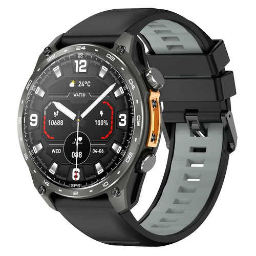 HD300pro 1.43 Inch AMOLED Screen Smart Sports Watch Fitness Tracker with 5 Satellite Positioning Offline Map Navigation - Black - 1