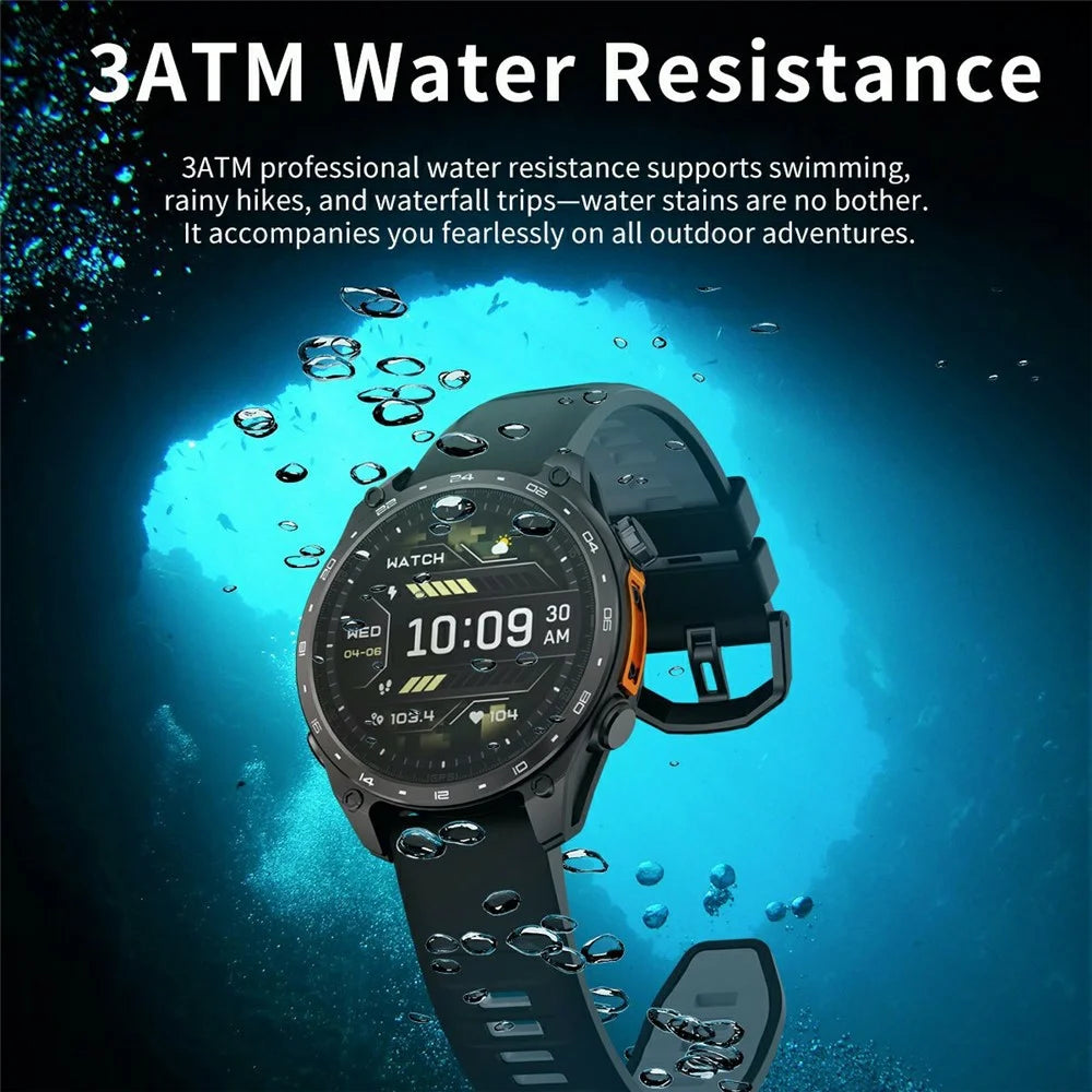 HD300pro 1.43 Inch AMOLED Screen Smart Sports Watch Fitness Tracker with 5 Satellite Positioning Offline Map Navigation - Black - 6