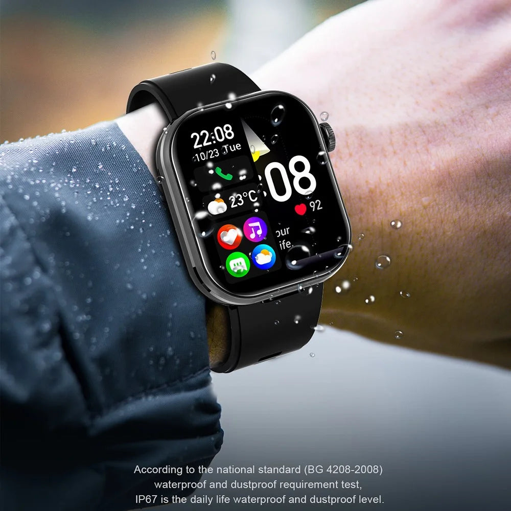 T99 Smart Watch 2 in 1 TWS Earbuds Bluetooth-compatible Call Heart Rate Blood Pressure Monitor Wristwatch - Black - 7