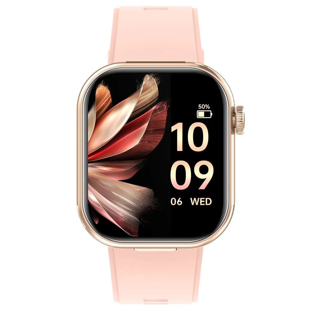 T99 Smart Watch 2 in 1 TWS Earbuds Bluetooth-compatible Call Heart Rate Blood Pressure Monitor Wristwatch - Gold+Pink - 6