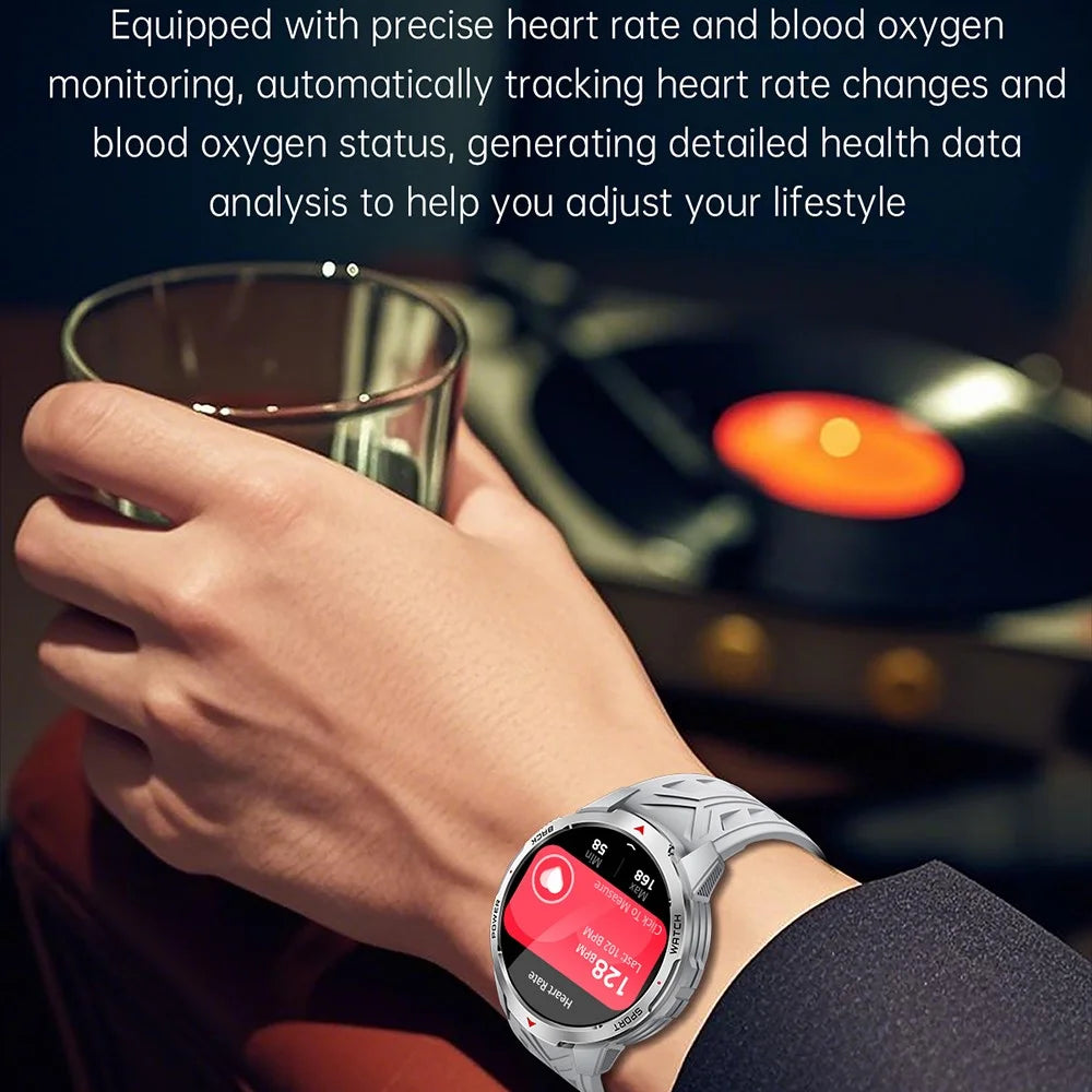 KT88 Smart Watch 1.7 Inch Screen with Compass Flashlight Sports Tracking Call Music for Outdoor Activities - Silver - 6