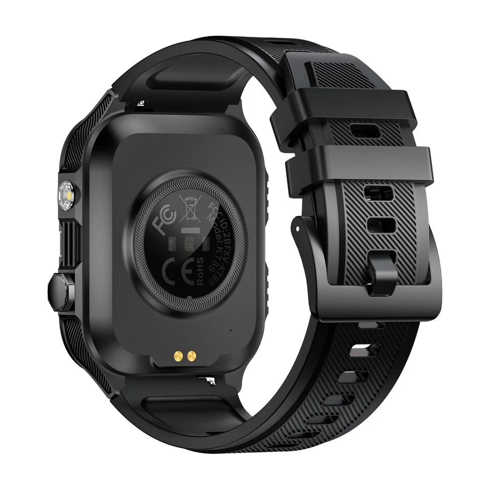 KT89 1.96 Inch IPS Screen Rugged Smartwatch for Outdoor Sports Waterproof Heart Rate Sleep Monitor - Black - 4