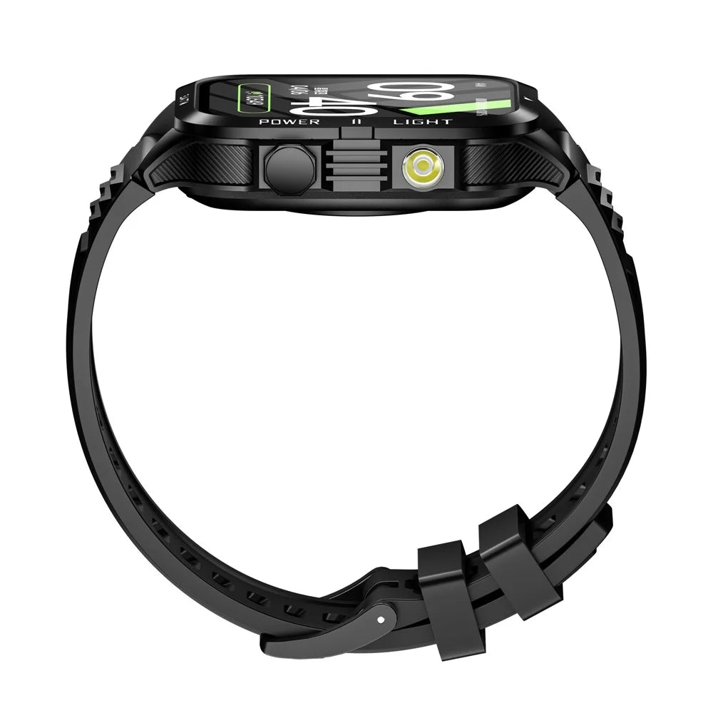 KT89 1.96 Inch IPS Screen Rugged Smartwatch for Outdoor Sports Waterproof Heart Rate Sleep Monitor - Black - 5