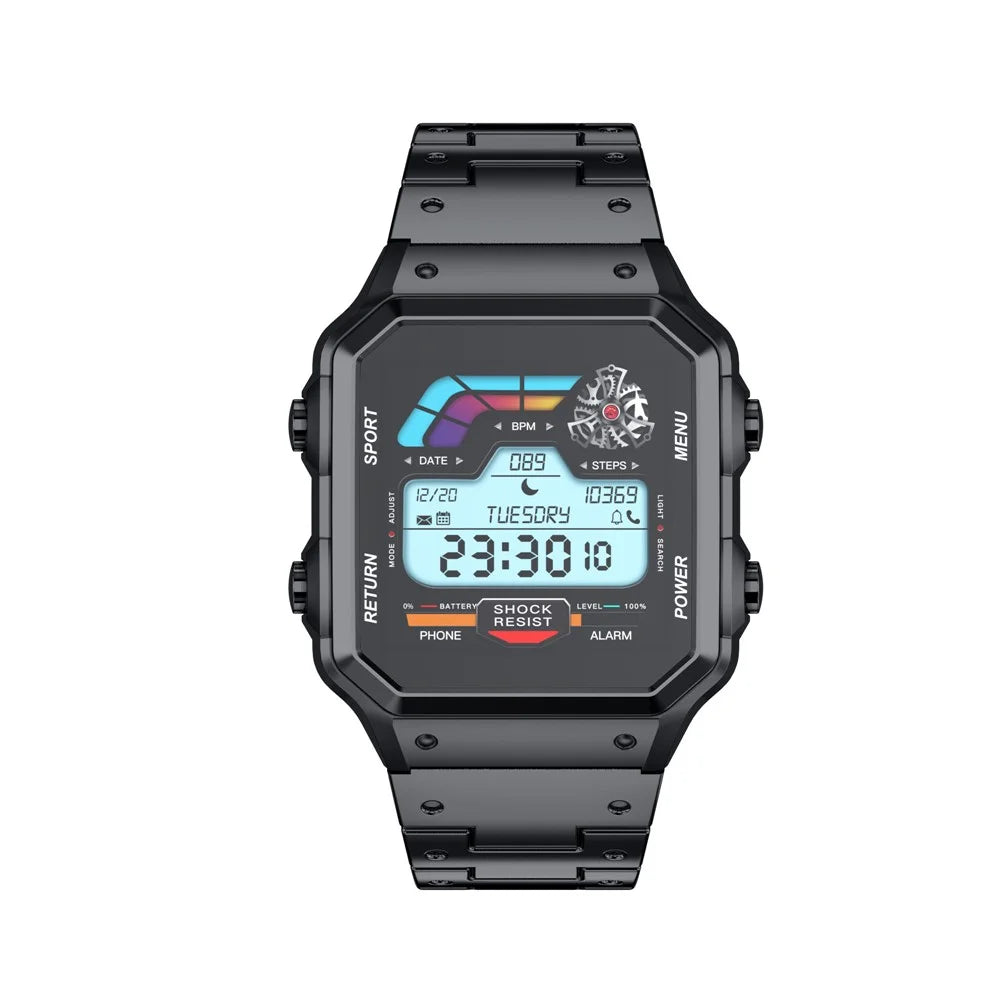 AW38 Smart Watch 1.54 Inch Health Monitor Bluetooth-compatible Call Fitness Tracker Multi-Sport Modes Wristwatch - Black - 3