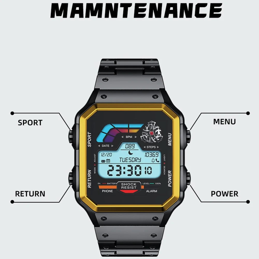 AW38 Smart Watch 1.54 Inch Health Monitor Bluetooth-compatible Call Fitness Tracker Multi-Sport Modes Wristwatch - Black - 7