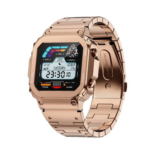 AW39 1.54 Inch Touch Screen Smart Watch Health Monitoring Bluetooth-compatible Call Fitness Tracker - Rose Gold - 1