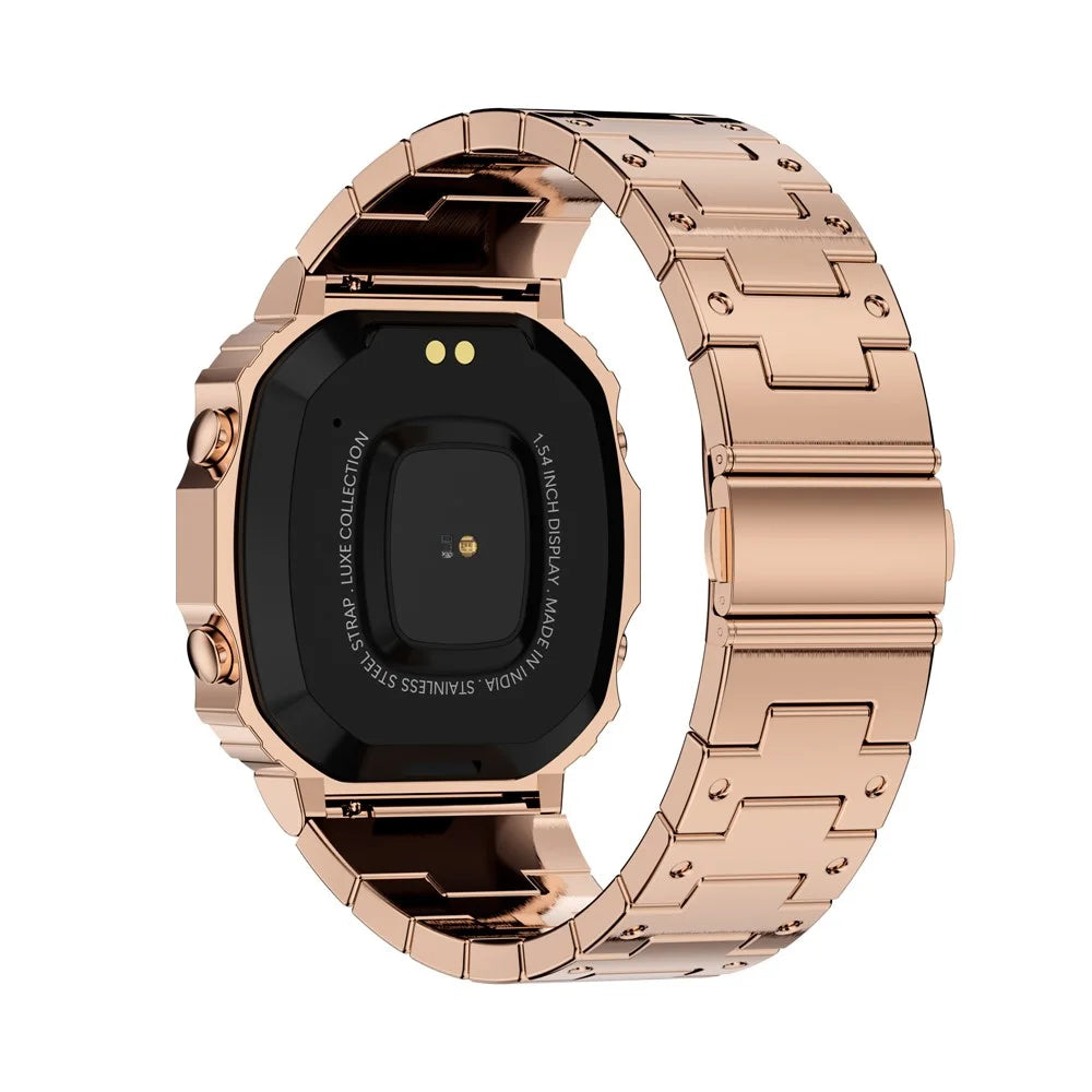 AW39 1.54 Inch Touch Screen Smart Watch Health Monitoring Bluetooth-compatible Call Fitness Tracker - Rose Gold - 2