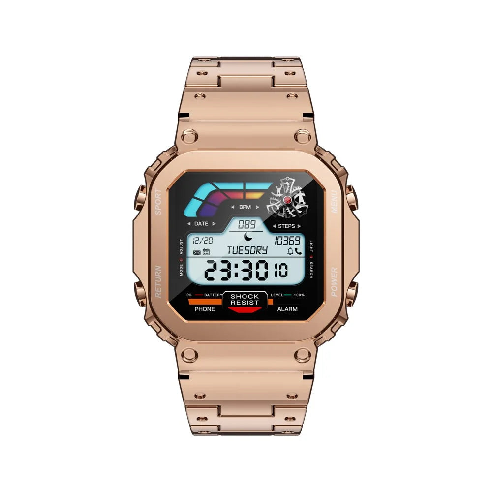 AW39 1.54 Inch Touch Screen Smart Watch Health Monitoring Bluetooth-compatible Call Fitness Tracker - Rose Gold - 3