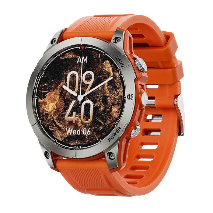 AW45 1.39 Inch Outdoor Sports Smart Watch Bluetooth-compatible Call Health Monitoring Watch with Compass LED Flashlight - Orange - 1
