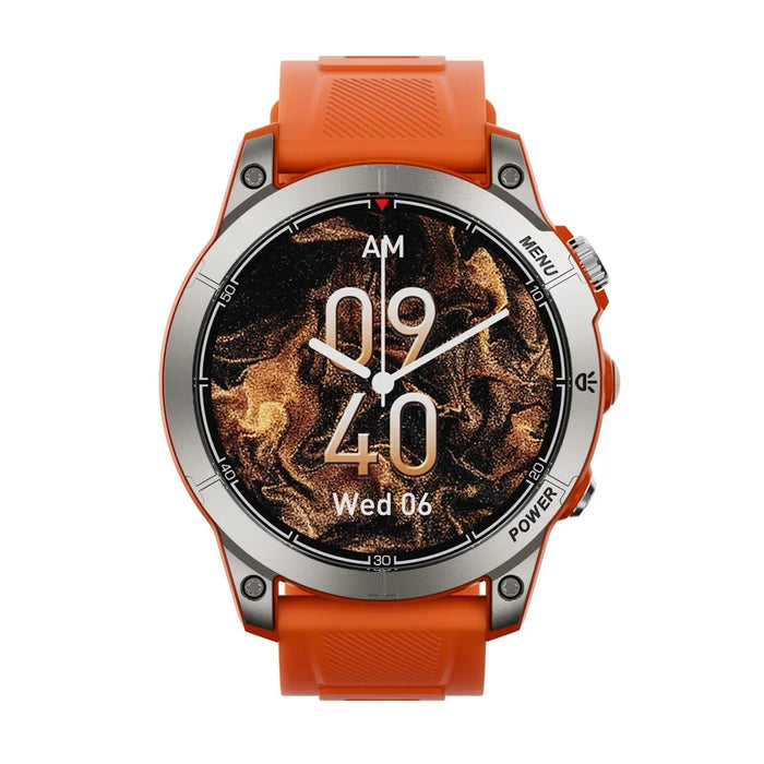 AW45 1.39 Inch Outdoor Sports Smart Watch Bluetooth-compatible Call Health Monitoring Watch with Compass LED Flashlight - Orange - 2