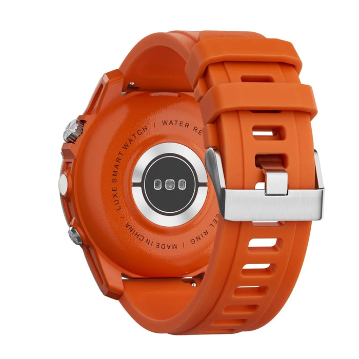 AW45 1.39 Inch Outdoor Sports Smart Watch Bluetooth-compatible Call Health Monitoring Watch with Compass LED Flashlight - Orange - 3