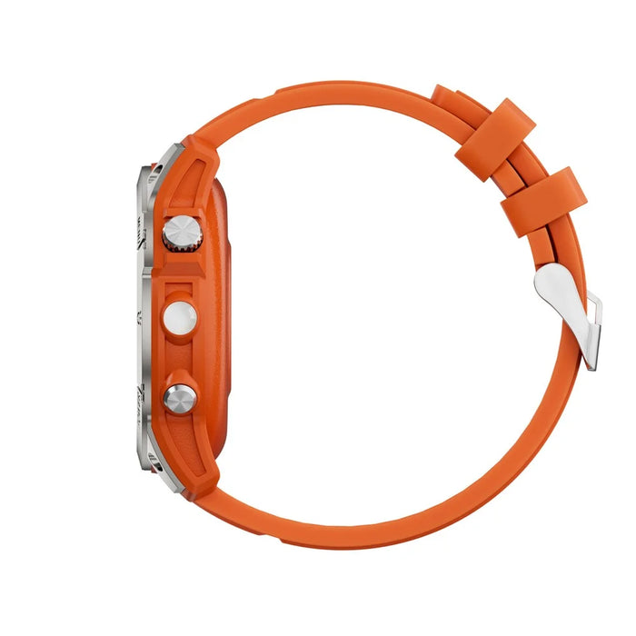 AW45 1.39 Inch Outdoor Sports Smart Watch Bluetooth-compatible Call Health Monitoring Watch with Compass LED Flashlight - Orange - 4