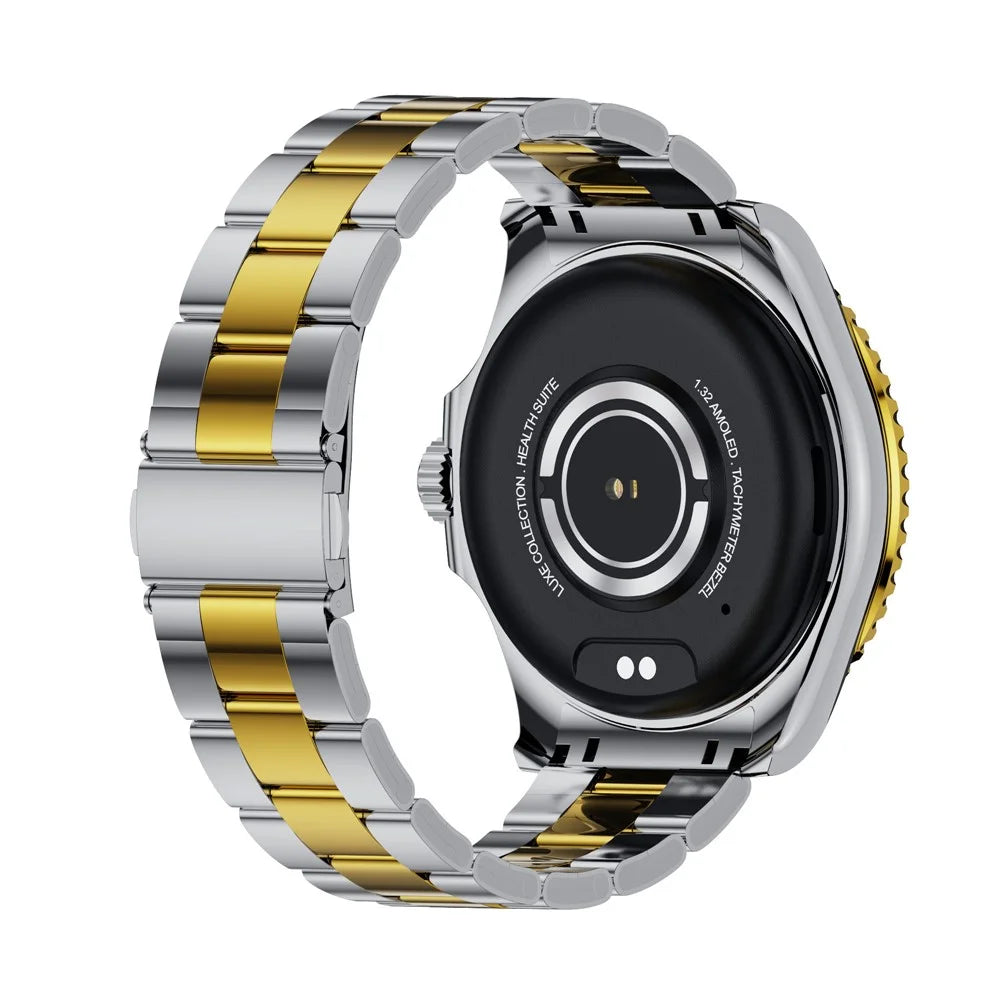 AW46 1.32 Inch AMOLED HD Screen Smart Watch Bluetooth-compatible Call Health Monitoring Fitness Tracker - Gold - 2