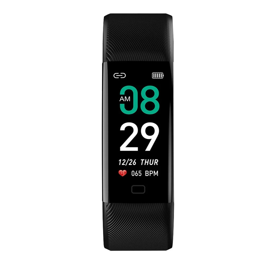 F71 Smart Bracelet Blood Pressure Heart Rate Temperature Pulse Oximeter Pedometer Fitness Tracker - Black - 2