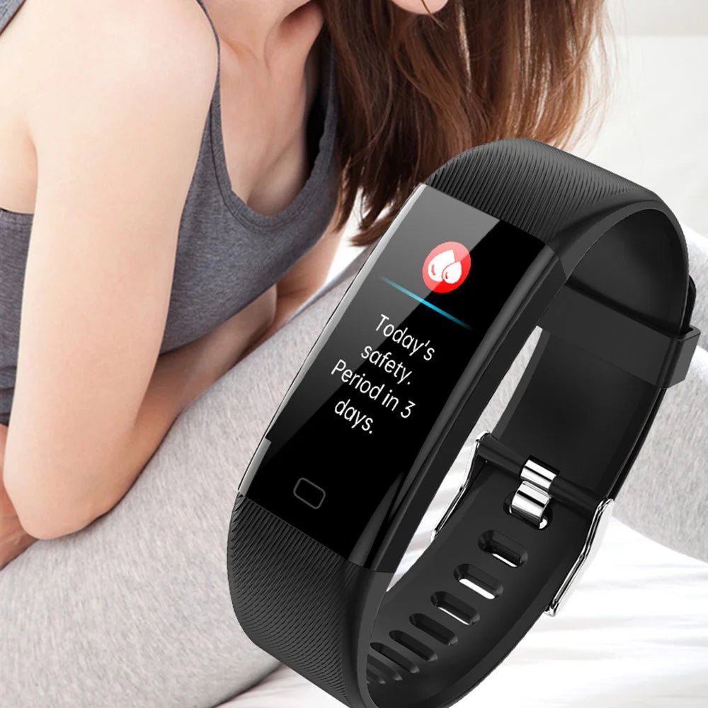 F71 Smart Bracelet Blood Pressure Heart Rate Temperature Pulse Oximeter Pedometer Fitness Tracker - Black - 4