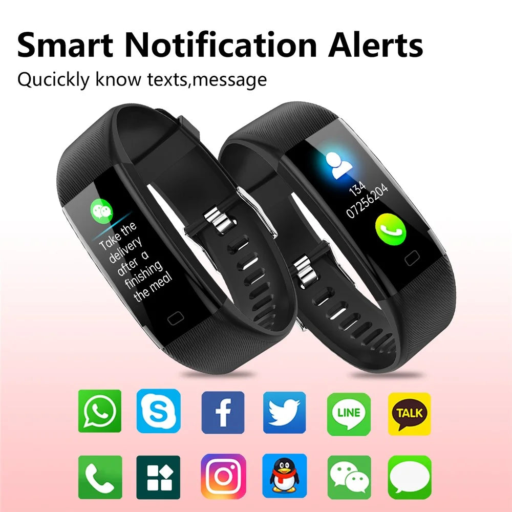 F71 Smart Bracelet Blood Pressure Heart Rate Temperature Pulse Oximeter Pedometer Fitness Tracker - Black - 7