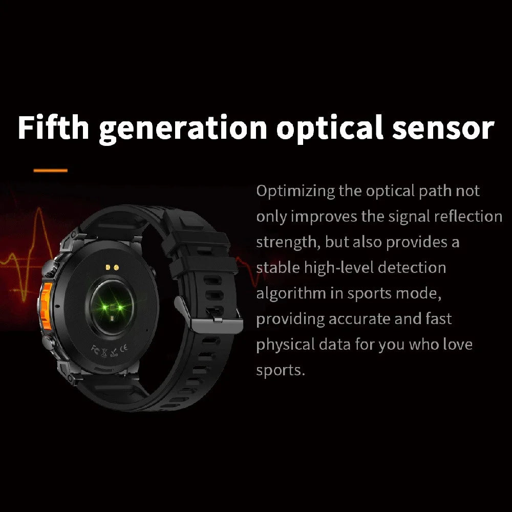 KC93 Smart Watch GPS Positioning ChatGPT Sports Heart Rate Multi-Function Health Monitoring Wearable Watch - Black Strap - 6