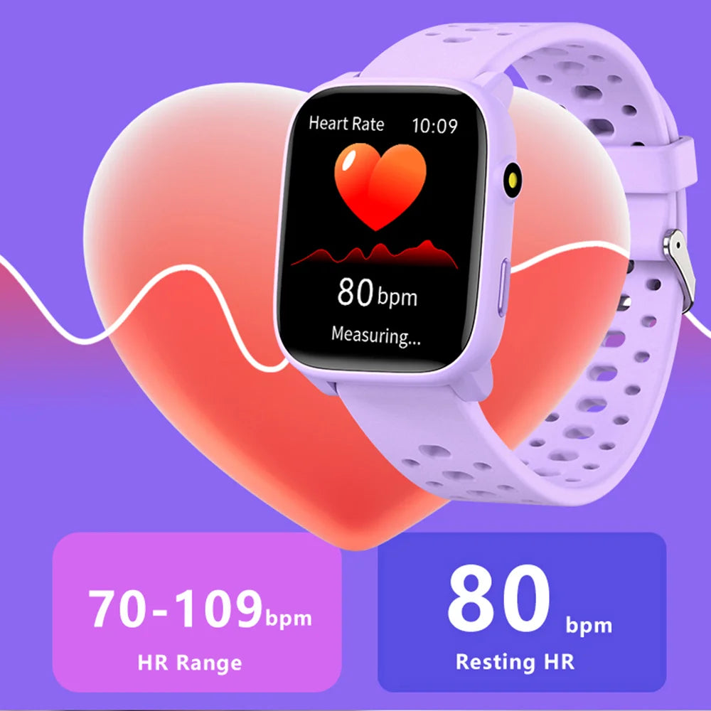 W98 1.83 Inch Screen Multifunctional Kids Smart Watch for Boys Girls Health Monitoring Fitness Tracker - Black - 4