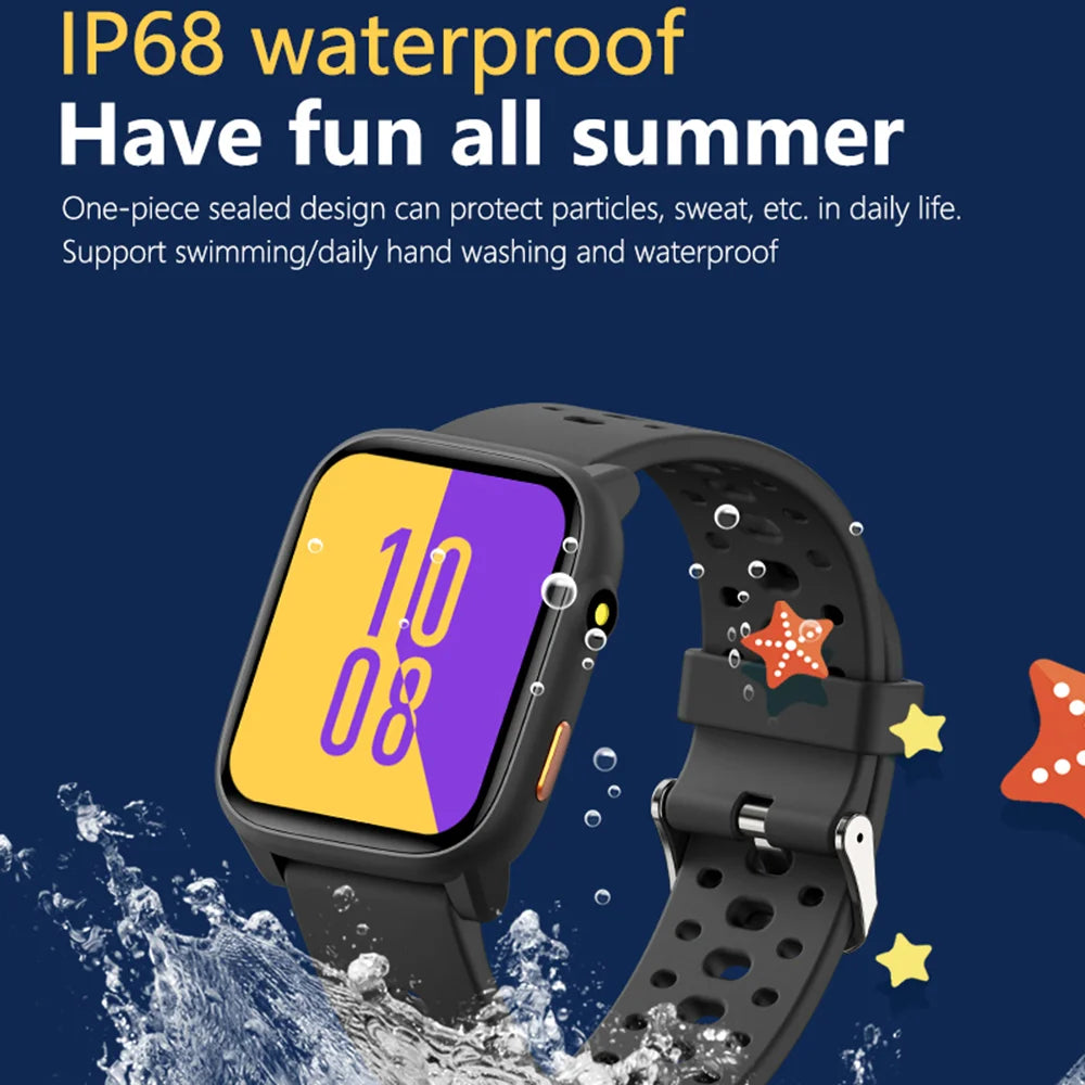 W98 1.83 Inch Screen Multifunctional Kids Smart Watch for Boys Girls Health Monitoring Fitness Tracker - Black - 6