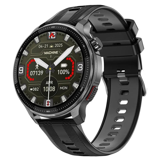 DTG6 1.43 Inch AMOLED HD Screen Smartwatch Bluetooth-compatible Call Health Monitor Wristwatch for Android  /  iOS, 4GB Memory - Black - 1