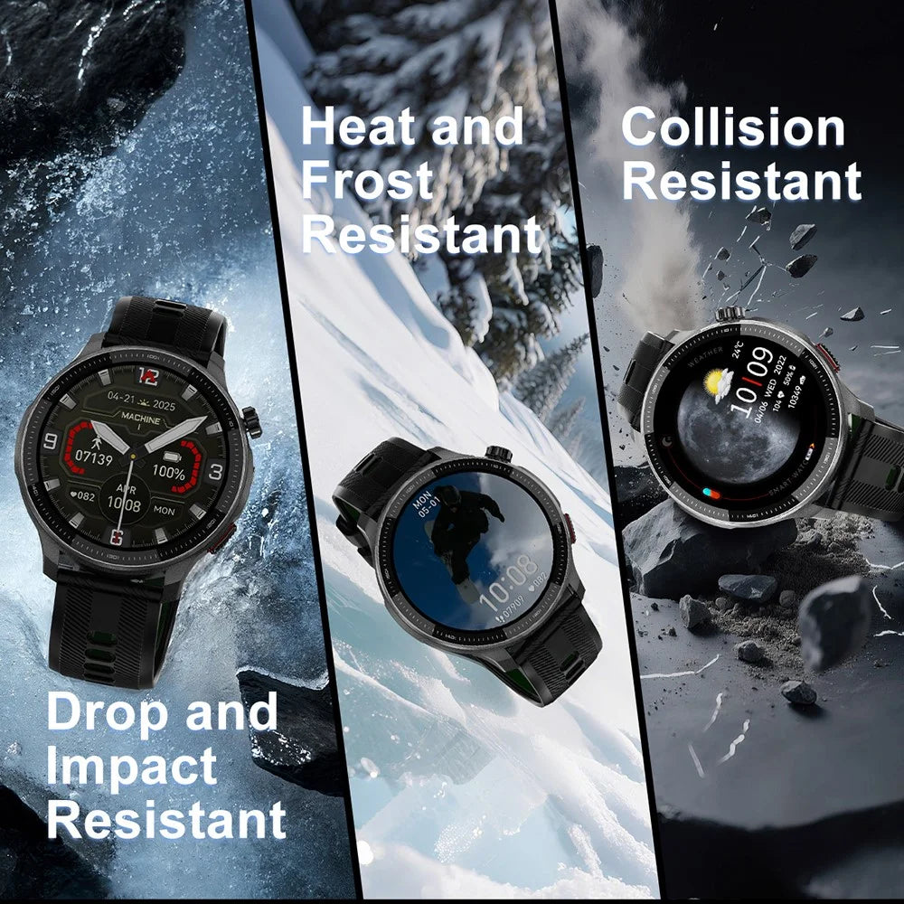 DTG6 1.43 Inch AMOLED HD Screen Smartwatch Bluetooth-compatible Call Health Monitor Wristwatch for Android  /  iOS, 4GB Memory - Black - 6