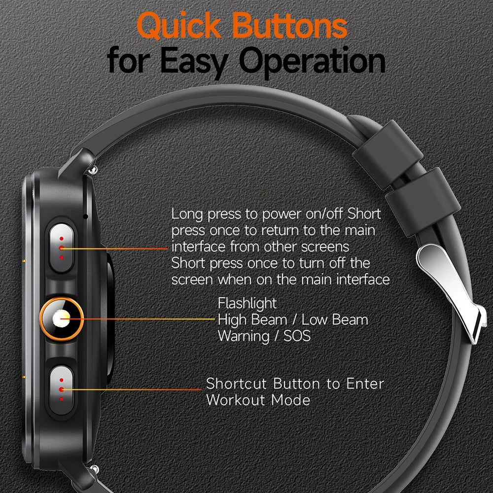 TS500 2.01 Inch IPS Screen Sports  Smartwatch Health Monitor Bluetooth-compatible Calling Wristwatch with Compass Altimeter Barometer - Black - 7