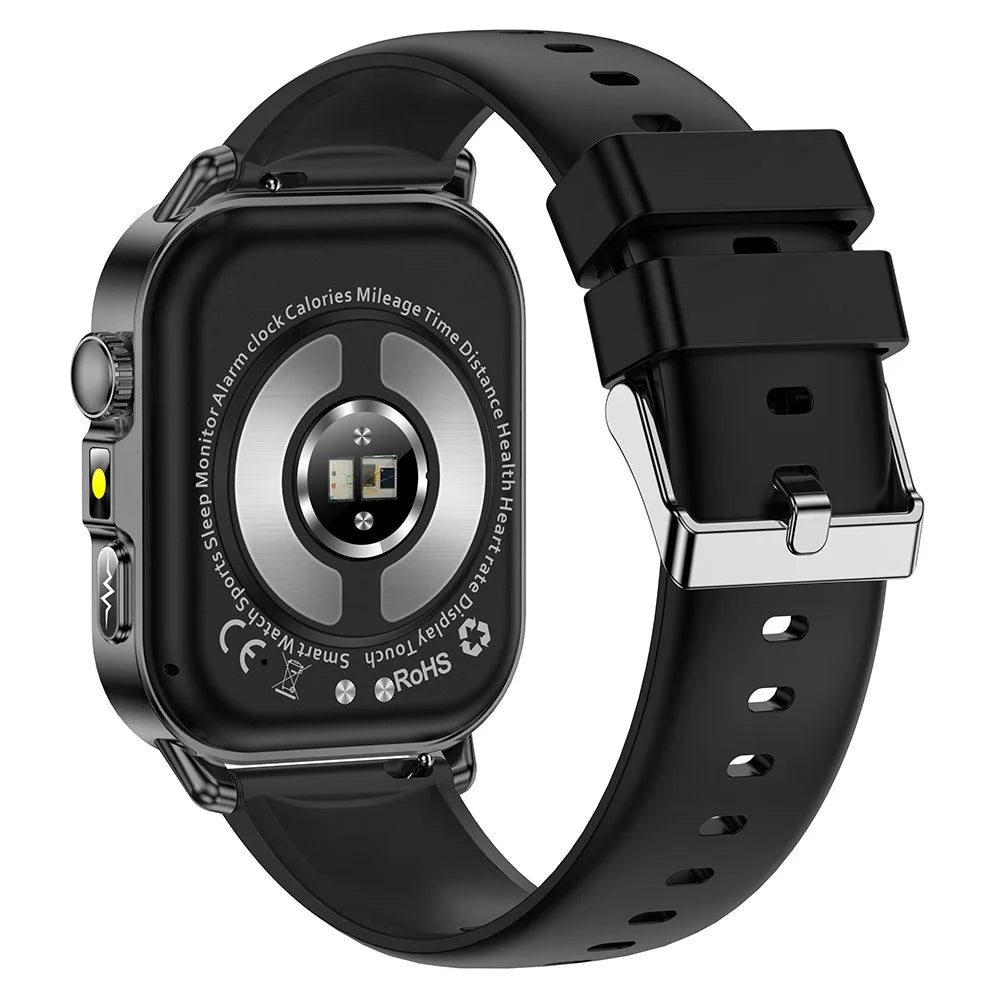 ET571 For Outdoor Sports 2.0 Inch Smart Watch ECG Blood Oxygen Monitor Bluetooth-compatible Calling Fitness Tracker - Black - 3