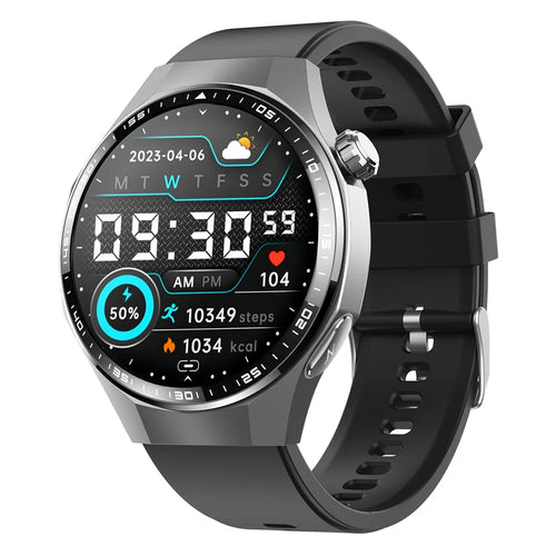 F230 Smart Watch BT Calling ECG Heart Rate Blood Oxygen Blood Pressure Scientific Sleep SOS Alarm - Black Silicone Strap - 1