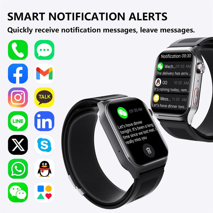 F520 Air Pump Blood Pressure Smart Watch Heart Rate Sleep Monitor Watch with SOS Fall Alarm Voice Broadcast - Black - 3