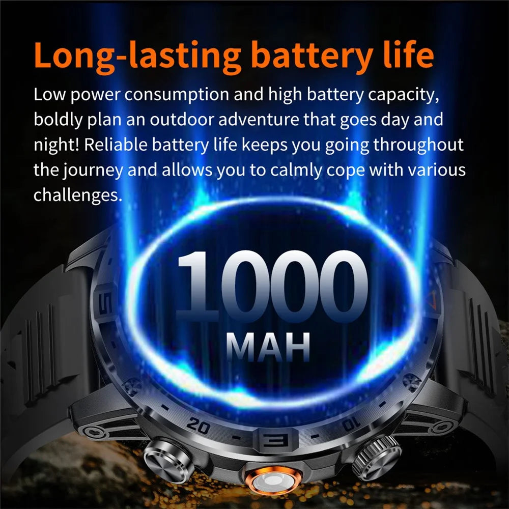 AK91 1.7 Inch HD Screen Smart Watch Bluetooth-compatible Calling Outdoor Sports Watch with Pedometer Flashlight - Black - 7