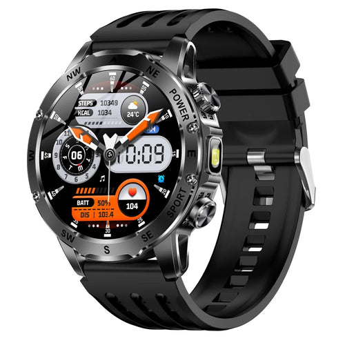 AK92 IP68 Waterproof Smart Sports Watch Large HD Screen Heart Rate Sleep Monitor Watch with Silicone Watch Band - Black - 1