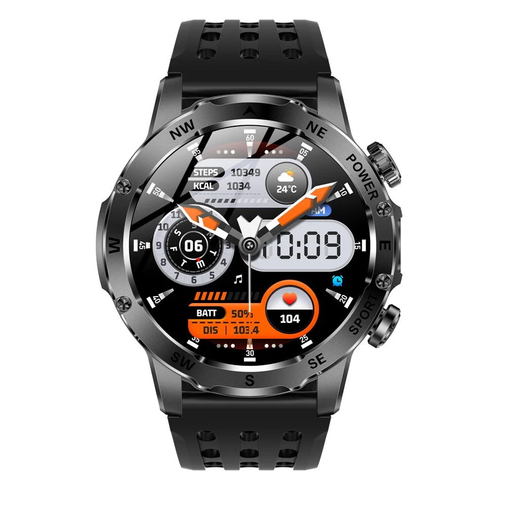 AK92 IP68 Waterproof Smart Sports Watch Large HD Screen Heart Rate Sleep Monitor Watch with Silicone Watch Band - Black - 2