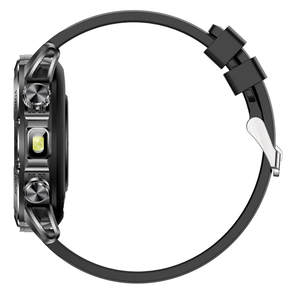 AK92 IP68 Waterproof Smart Sports Watch Large HD Screen Heart Rate Sleep Monitor Watch with Silicone Watch Band - Black - 4