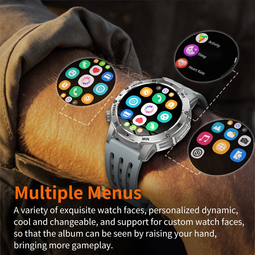 AK92 IP68 Waterproof Smart Sports Watch Large HD Screen Heart Rate Sleep Monitor Watch with Silicone Watch Band - Black - 7