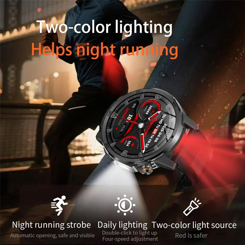 AK95 Multi-Functional Smart Watch Bluetooth-Compatible IP68 Waterproof Sports Watch with Heart Rate Monitor - Black + Silicone Strap - 7