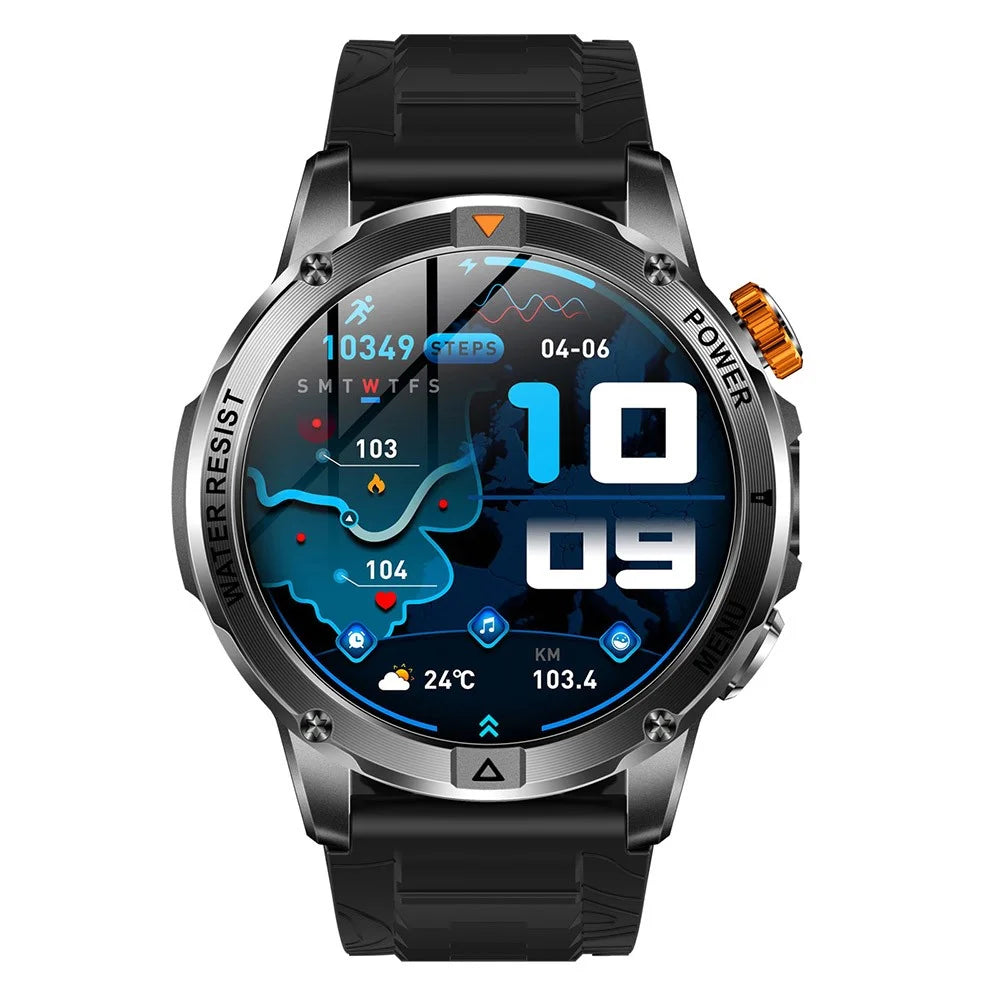 AK93 IP68 Waterproof Smart Watch with Heart Rate  /  Sleep Monitor Bluetooth-Compatible Sports Watch - Black + Silicone Strap - 2
