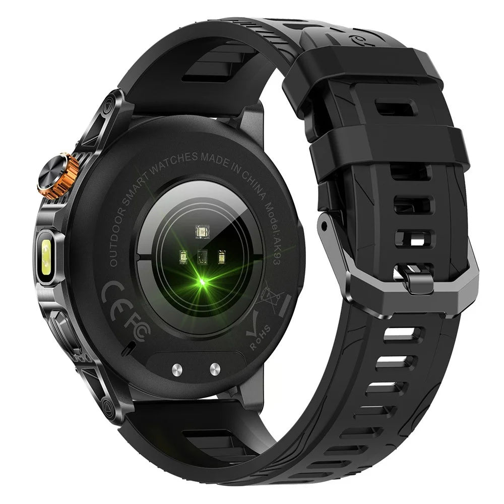 AK93 IP68 Waterproof Smart Watch with Heart Rate  /  Sleep Monitor Bluetooth-Compatible Sports Watch - Black + Silicone Strap - 3