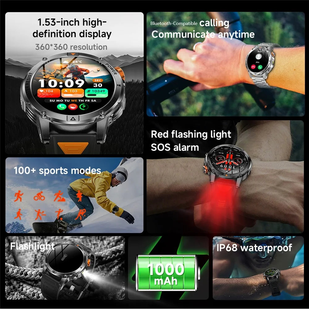 AK93 IP68 Waterproof Smart Watch with Heart Rate  /  Sleep Monitor Bluetooth-Compatible Sports Watch - Black + Silicone Strap - 5