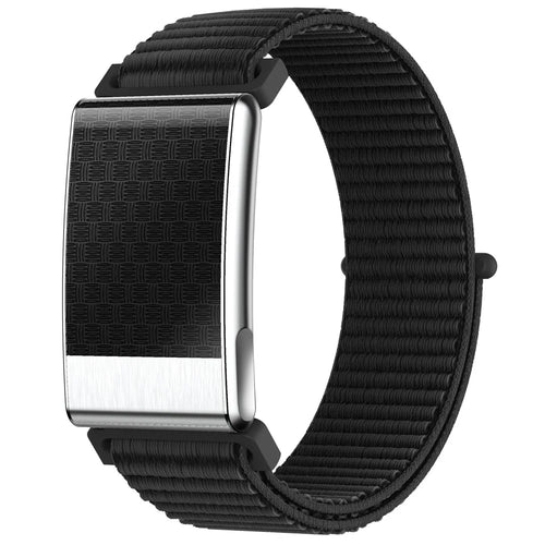 E900 Screenless Fitness Smart Watch ECG Heart Rate Monitor Blood Oxygen Tracker Sports Bracelet - Woven Strap / Black - 1
