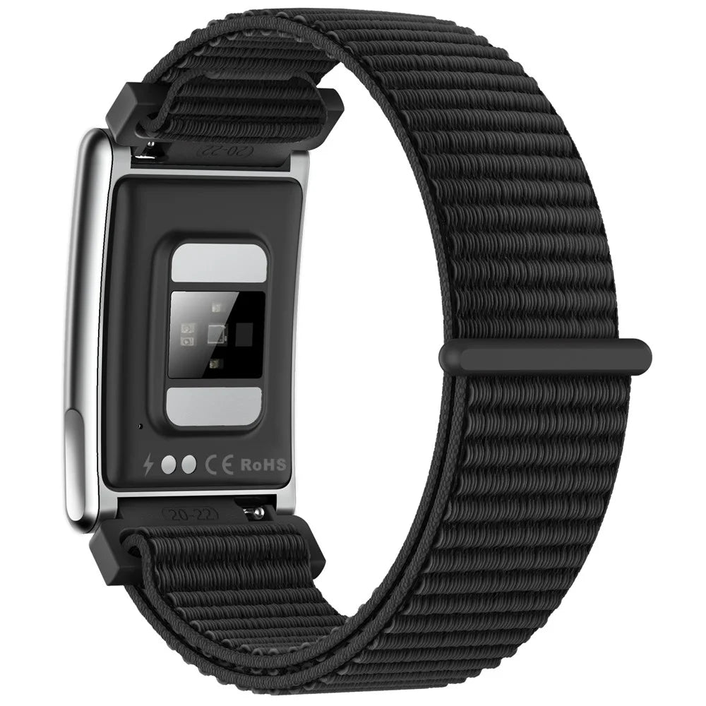 E900 Screenless Fitness Smart Watch ECG Heart Rate Monitor Blood Oxygen Tracker Sports Bracelet - Woven Strap / Black - 2