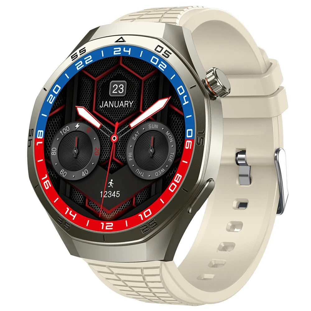 HK06 HERO 1.43 AMOLED Display Smart Watch Bluetooth-Compatible Health Watch with Heart Rate / Sleep Monitoring - Silver - 1