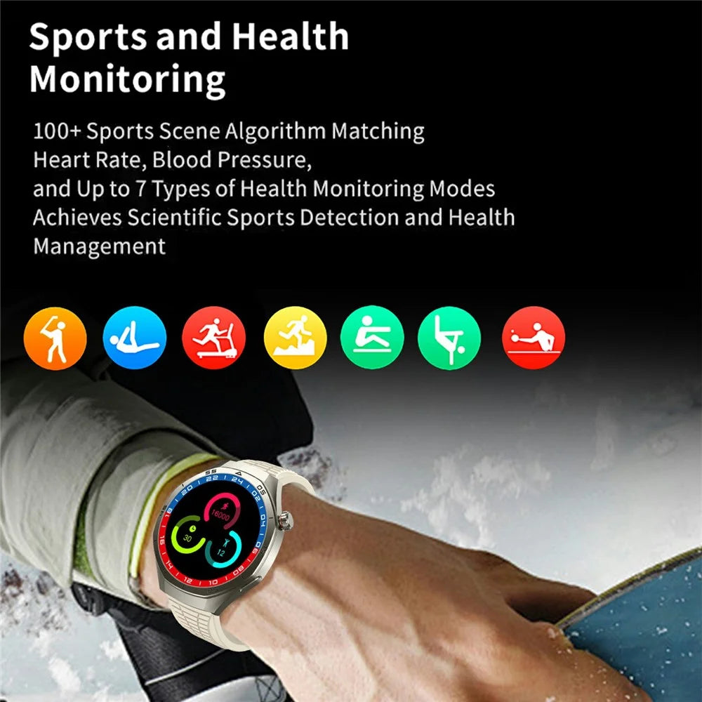HK06 HERO 1.43 AMOLED Display Smart Watch Bluetooth-Compatible Health Watch with Heart Rate / Sleep Monitoring - Silver - 6