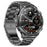 MK100 1.7 Inch Large Screen Smart Watch for Men GPS Multi Satellite Positioning Heart Rate Blood Oxygen Monitor - Black / Steel Strap - 2