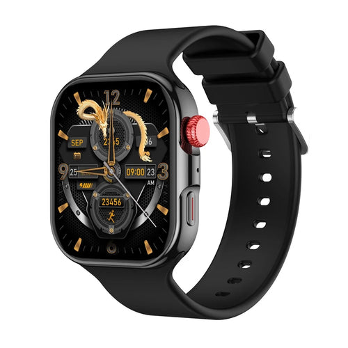 CY39 Multiple Sports Modes Fitness Tracker Health Monitoring 2.02 Inch HD Screen Smart Watch - Black / Silicone Strap - 1