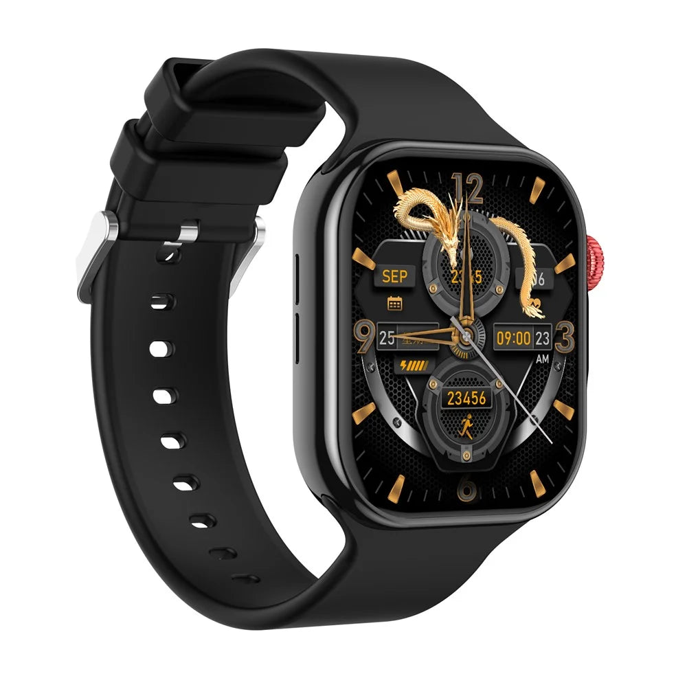 CY39 Multiple Sports Modes Fitness Tracker Health Monitoring 2.02 Inch HD Screen Smart Watch - Black / Silicone Strap - 3